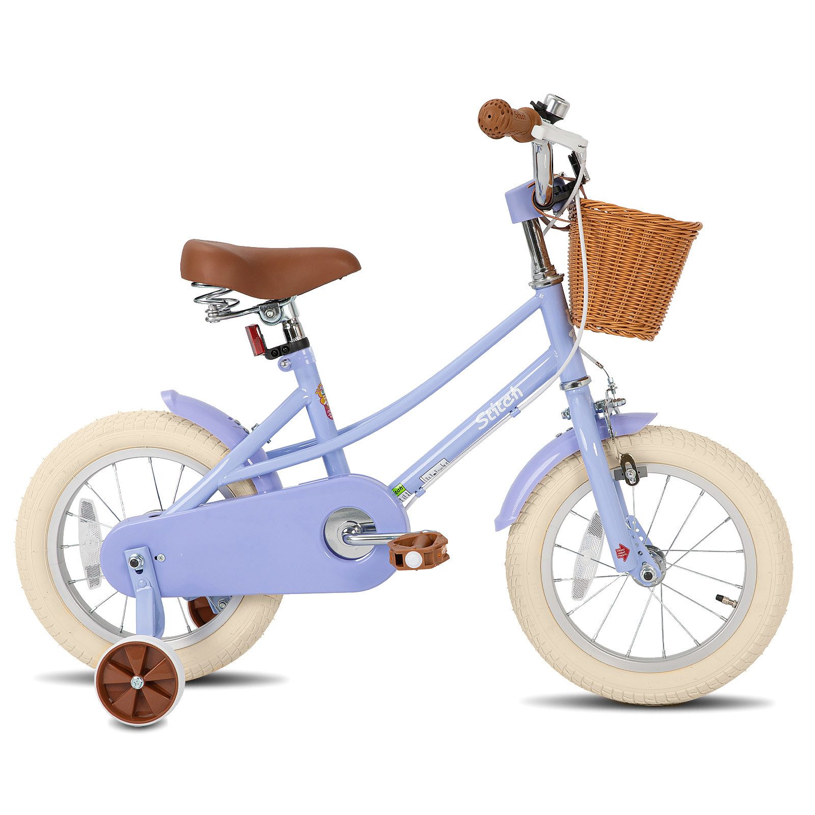 JOYSTAR Kinderfahrrad 12/14/16/18/20 Kinderfahrrad für 2-13 Jahre alte Mädchen, 12" 14" 16" Zoll mit Stützrädern & Korb, Kotflügel 20 Zoll mit Ständer