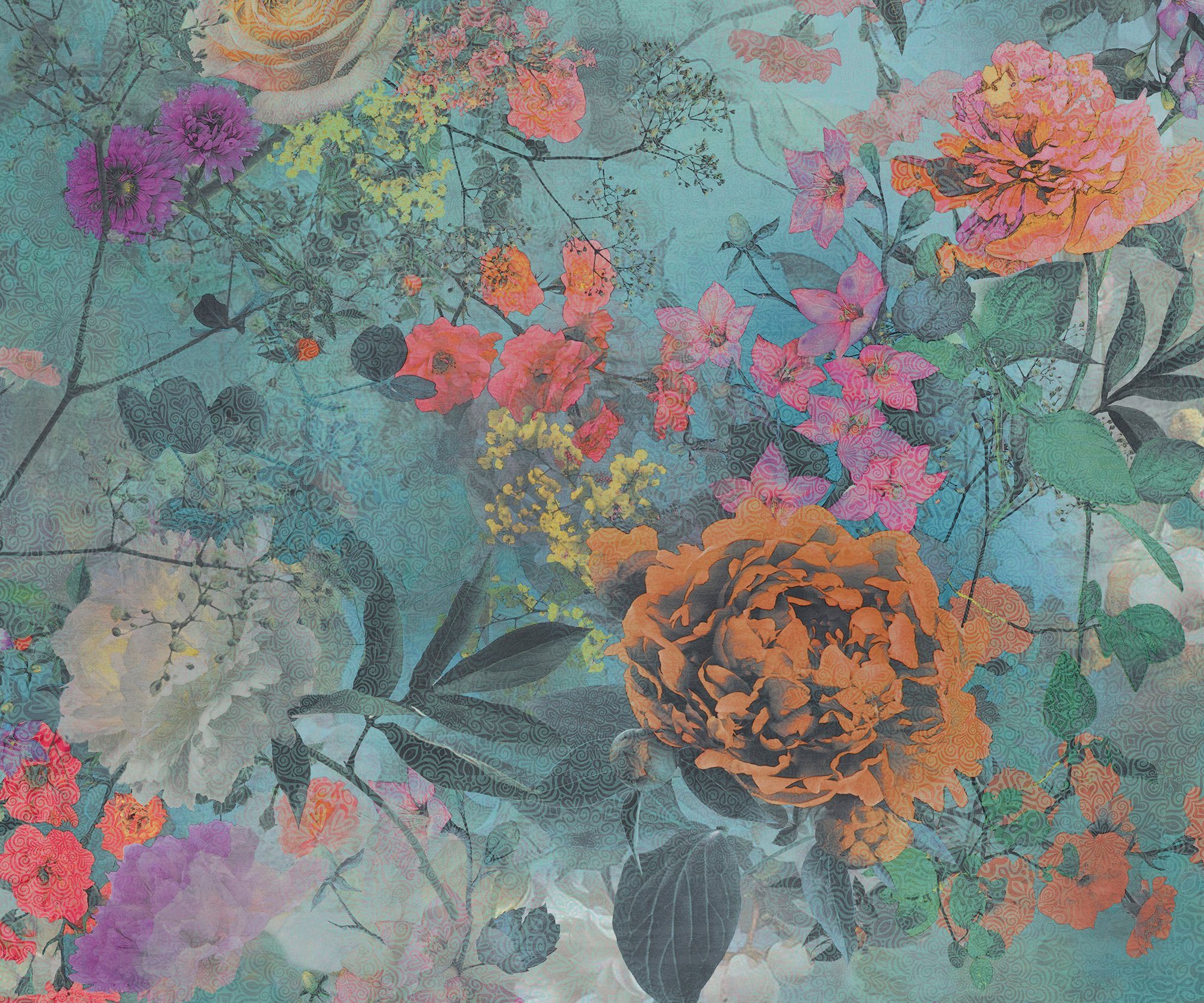 Architects Paper Fototapete Atelier 47 Colour Plants 2, glatt, floral, (3 St), Vlies, Wand, Schräge, Decke