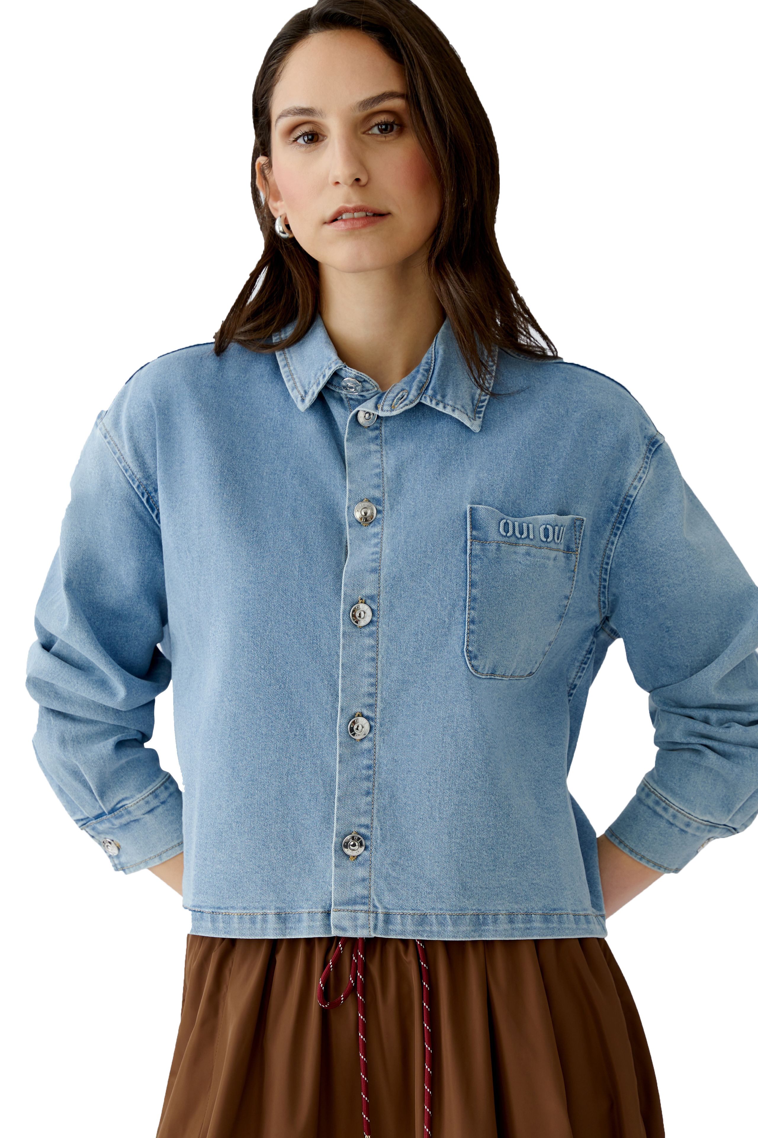 Oui Hemdbluse Oui Bluse oder Jacke - lässig zum Stylen (1-tlg)