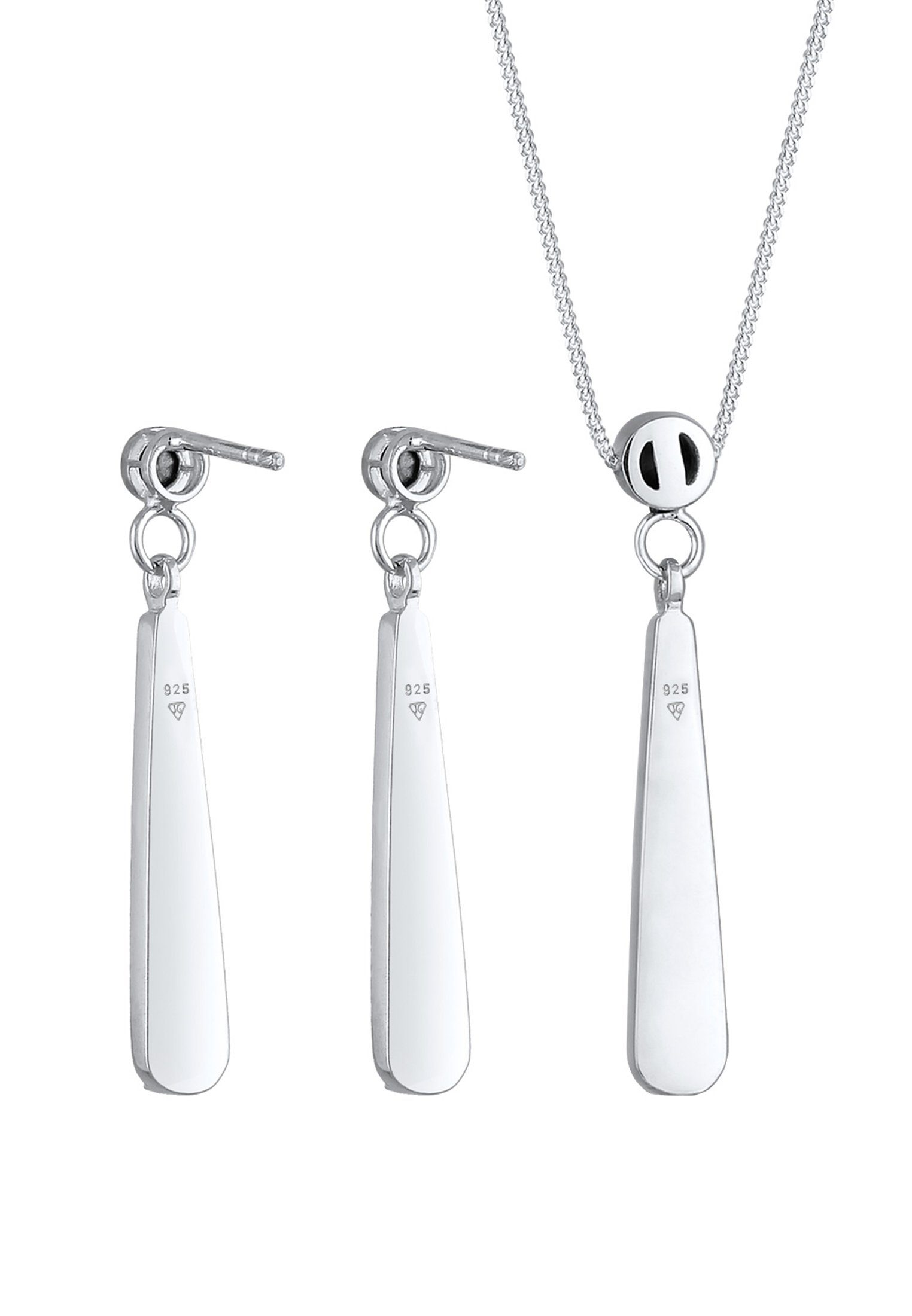 Elli Schmuckset Weiß 925 Sterling Silber, mit Kristallen von Swarovski®