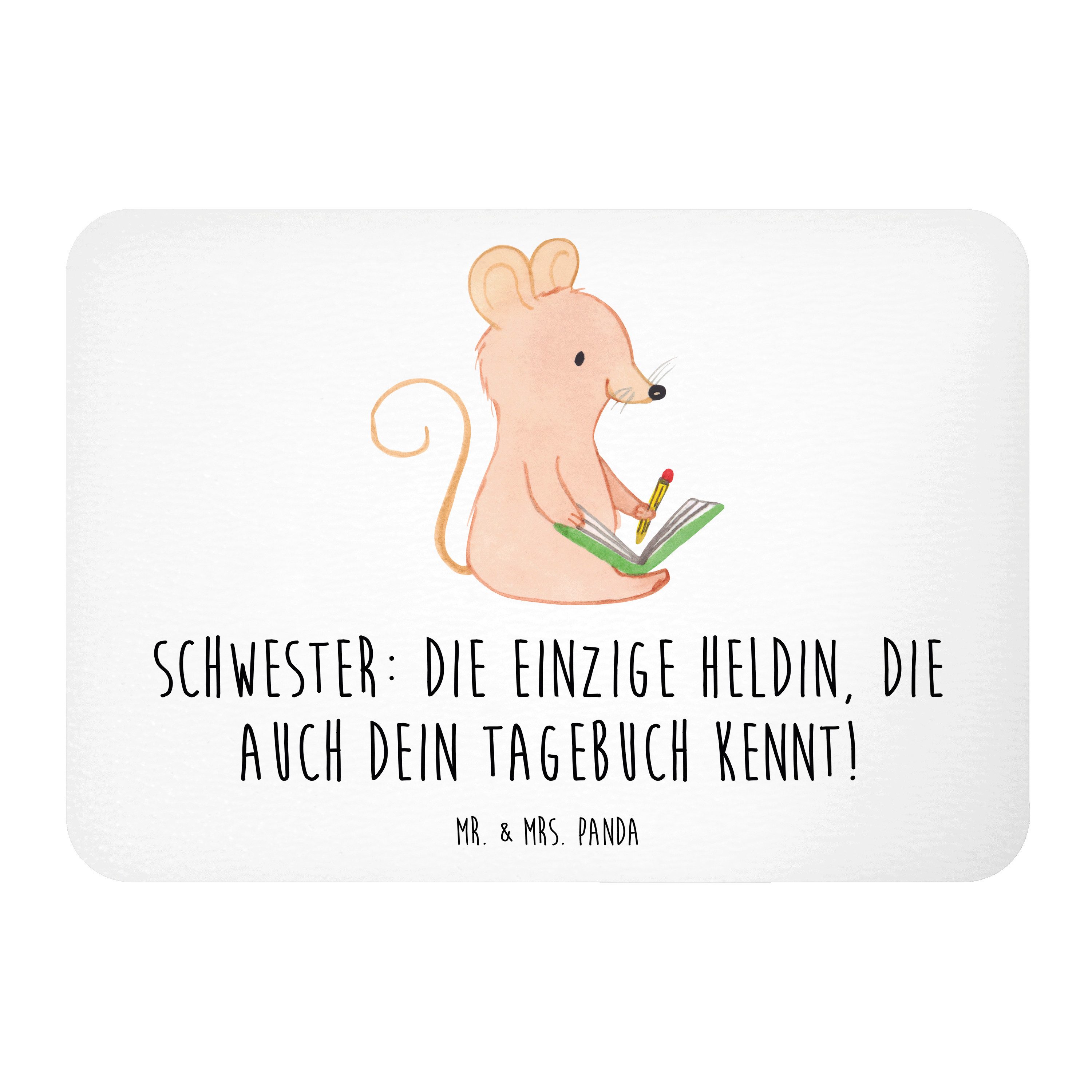 Mr. & Mrs. Panda Magnet Schwester Heldin, magnet, Weiß, Notizhalter, Pinnwandmagnet, Geschwis (Packung, Schwester Familie Verwandte), Geschenk magnet Dankeschön