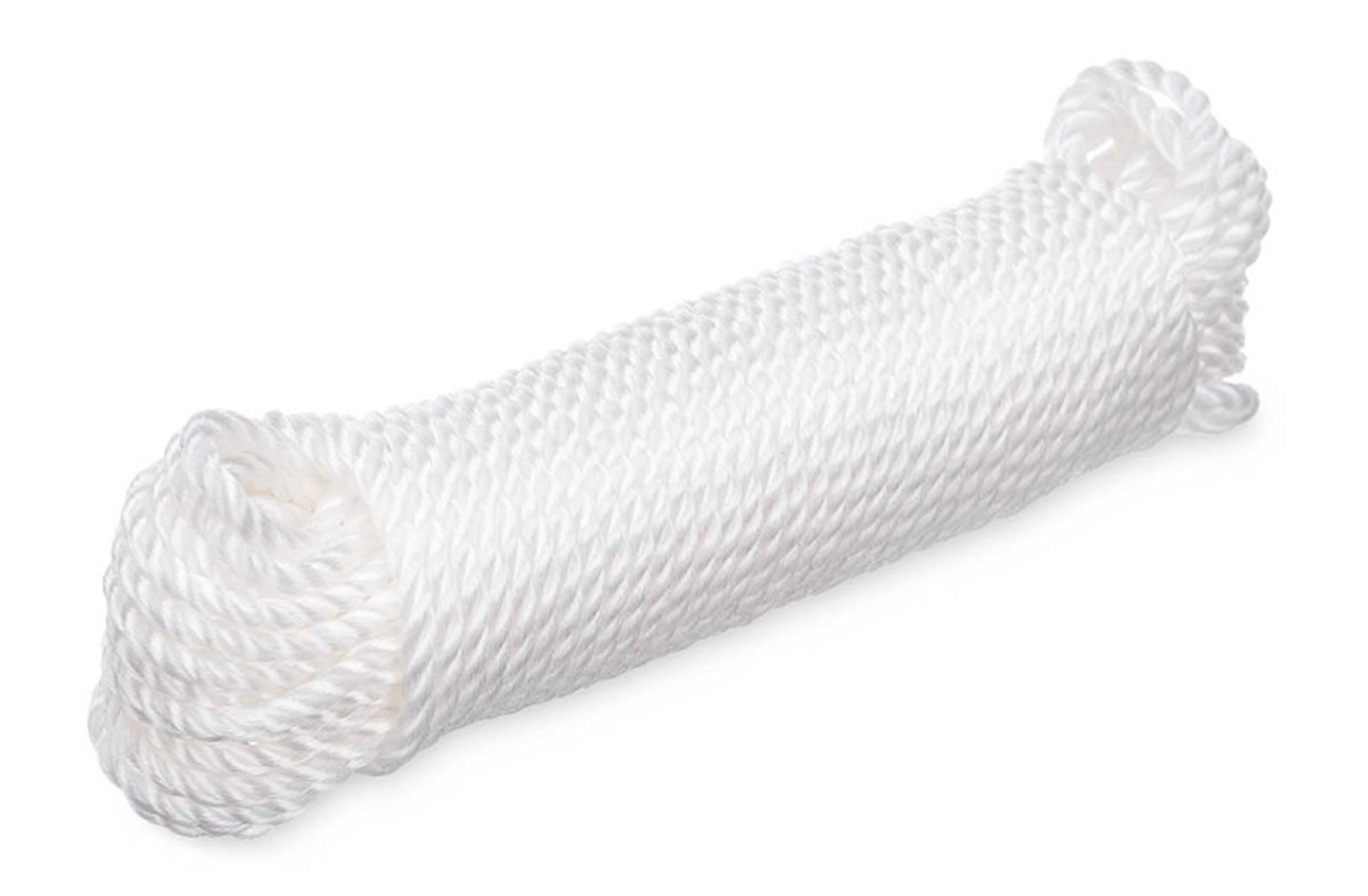 Arte Regal Wand-Wäscheleine WÄSCHELEINE 20m geflochten Ø6mm Weiss rutschfest Wäschespinne 23, Wäsche Leine Seil Flechtleine Flechtschnur Schnur