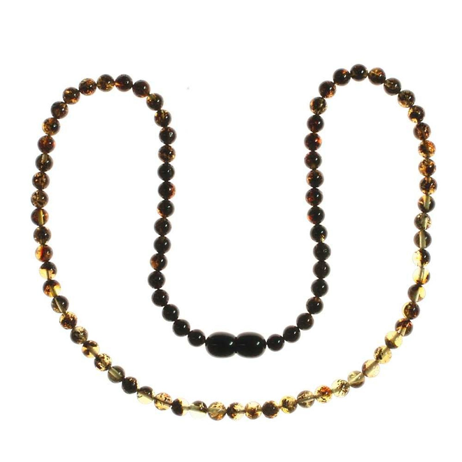 Valentinstagsgeschenk OSTSEE-SCHMUCK Kette ohne Anhänger - Kugel 5 mm - Bernstein -, (1-tlg), grün