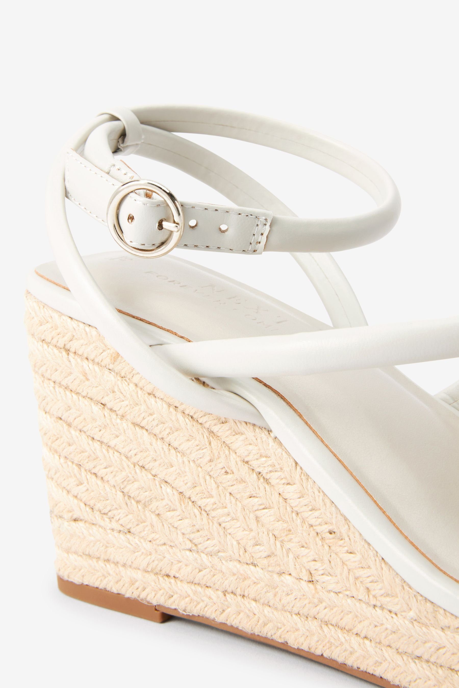 Next Forever White Keilabsatzsandaletten Keilsandalette eckige (1-tlg) Comfort