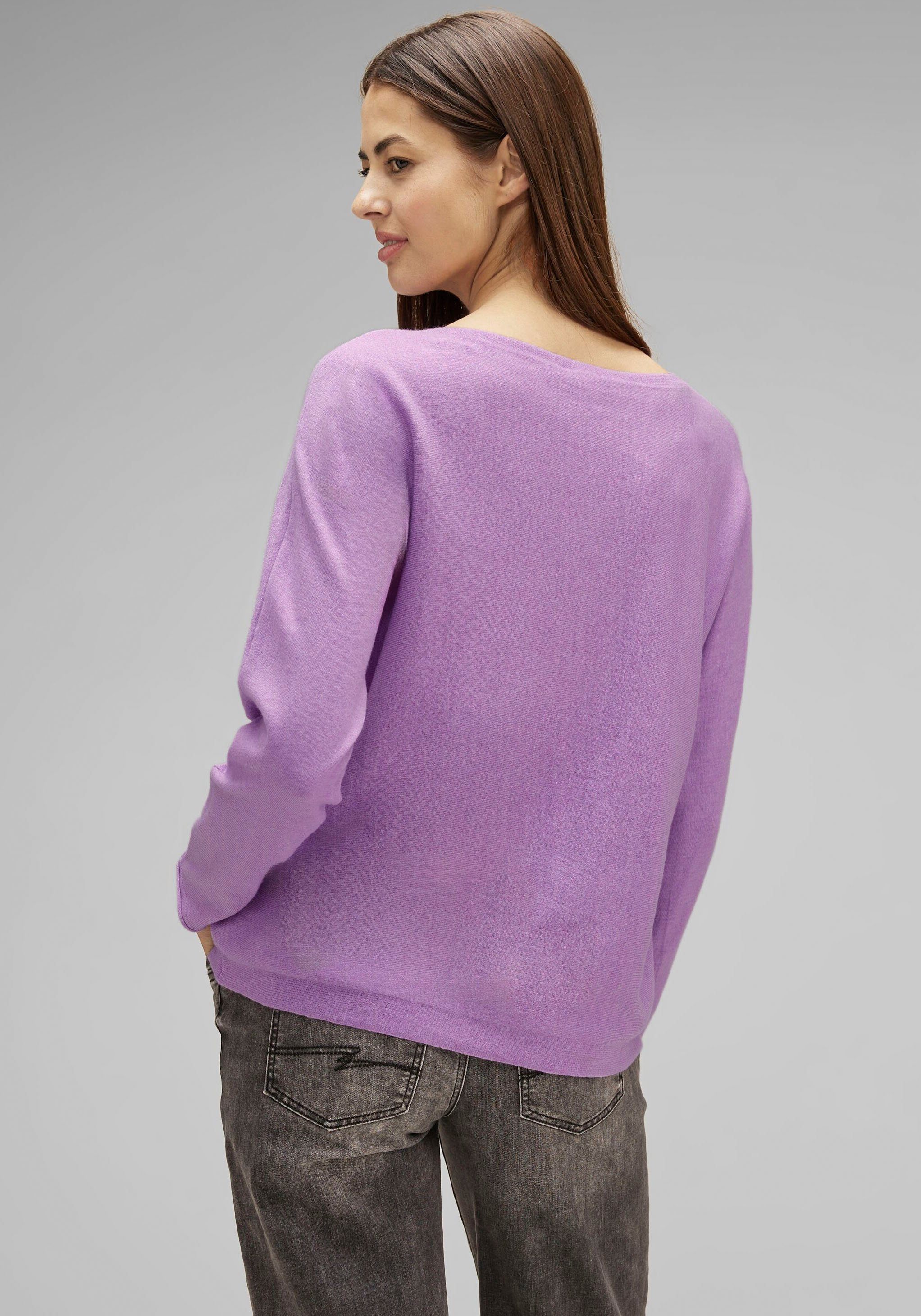 STREET ONE in Strickpullover Unifarbe lilac pure