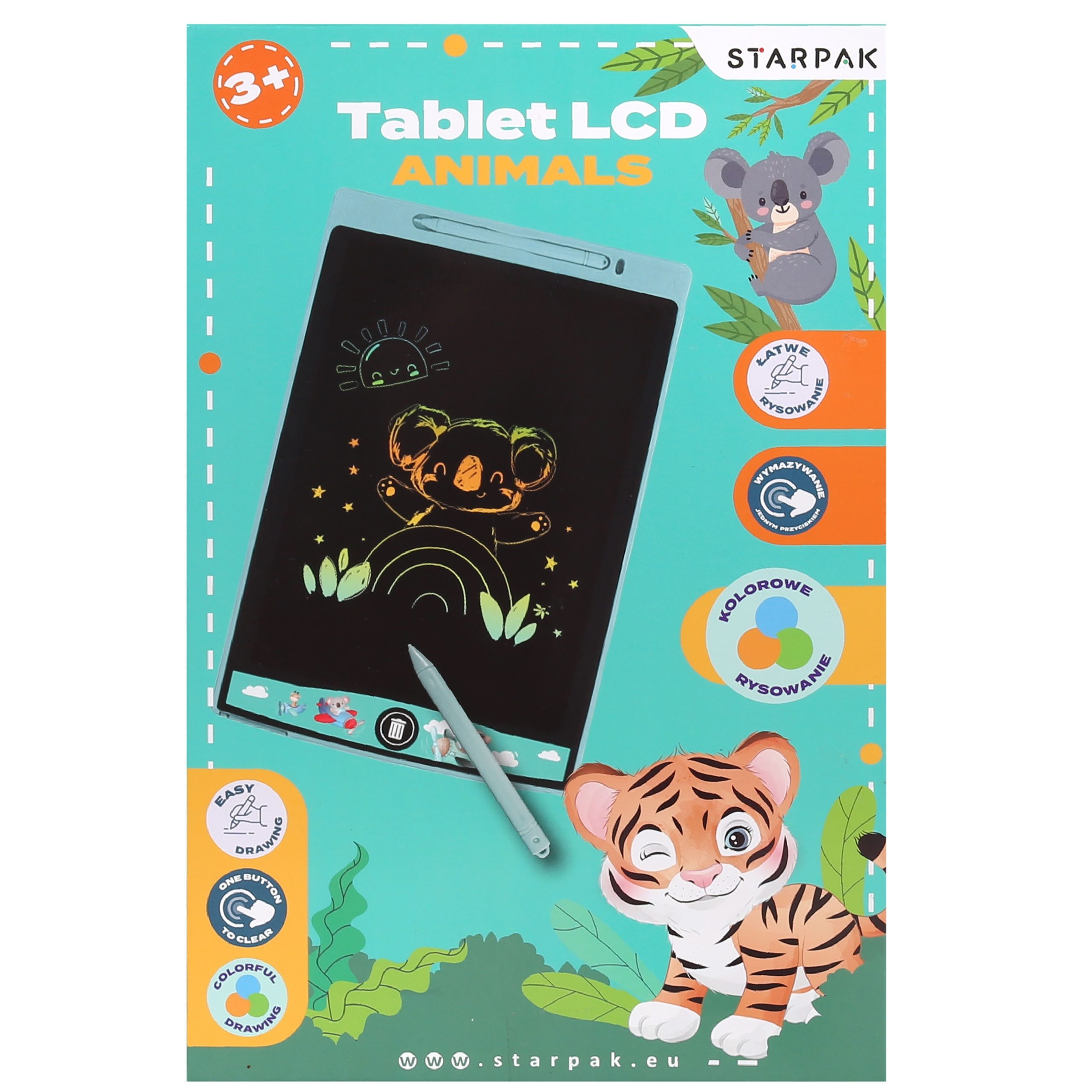 Sarcia.eu Lernspielzeug LCD Zeichentablett für Kinder – Schreibtafel mit Stylus 13"
