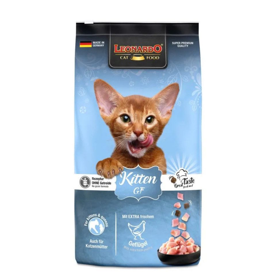 Leonardo Catfood Kitten GF - getreidefreies Trockenfutter für sensible Kätzchen, Trockenfutter für: Katzen