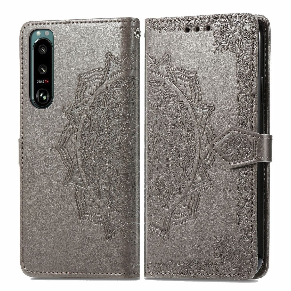 König Design Handyhülle Sony Xperia 5 III, Schutzhülle Schutztasche Case Cover Etuis Wallet Klapptasche Bookstyle