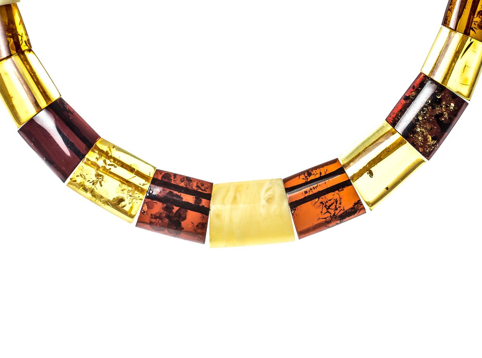 ROSWELL Collier Bernsteinkette Baltischer Naturbernstein Damen Schwarz Honig (1-tlg), Handgefertigtes Collier, echter baltischer Naturbernstein Butterscotch