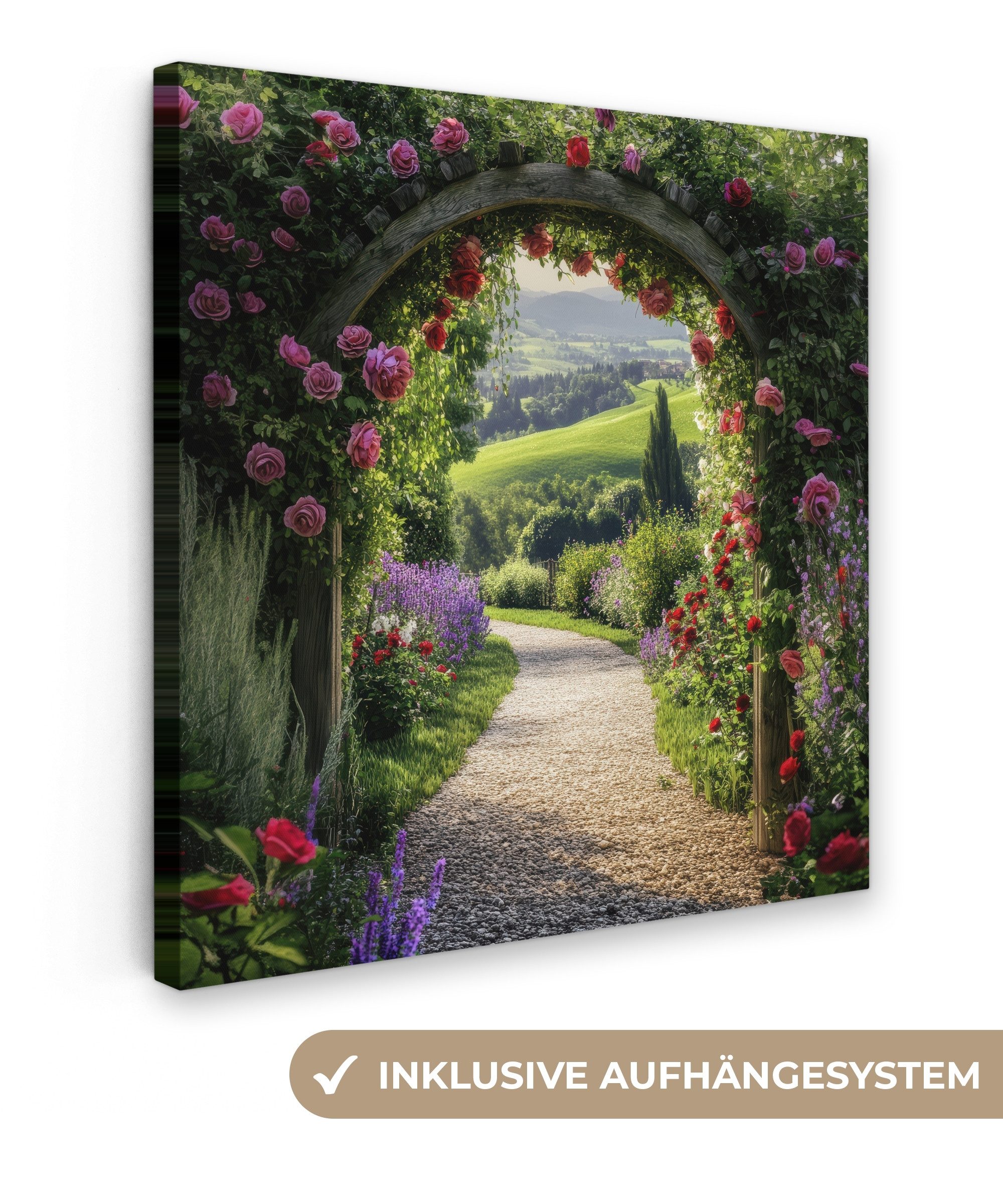 OneMillionCanvasses® Leinwandbild Durchschaubar - Gartenbogen - günstig online kaufen