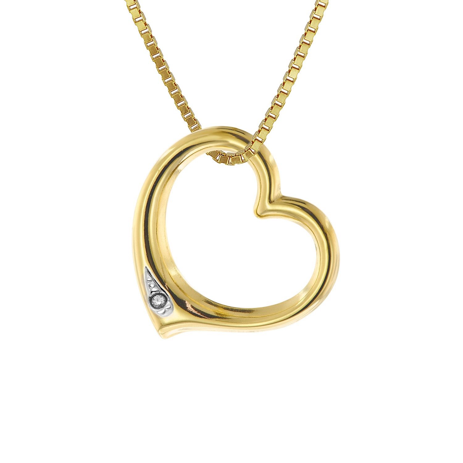 Acalee Kette mit Anhänger mit Diamant-Herz günstig online kaufen