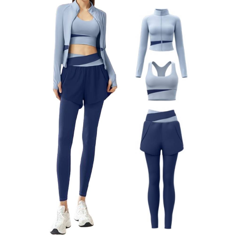 Blusmart Yogatop Damen Yoga Fitness Sportbekleidungsset (Fake-Zweiteiler mi günstig online kaufen