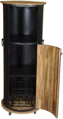 INTERIA Home & Living Weinregal, Weinbar 115cm LUNI Bar Schrank Kommode Sideboard Holz