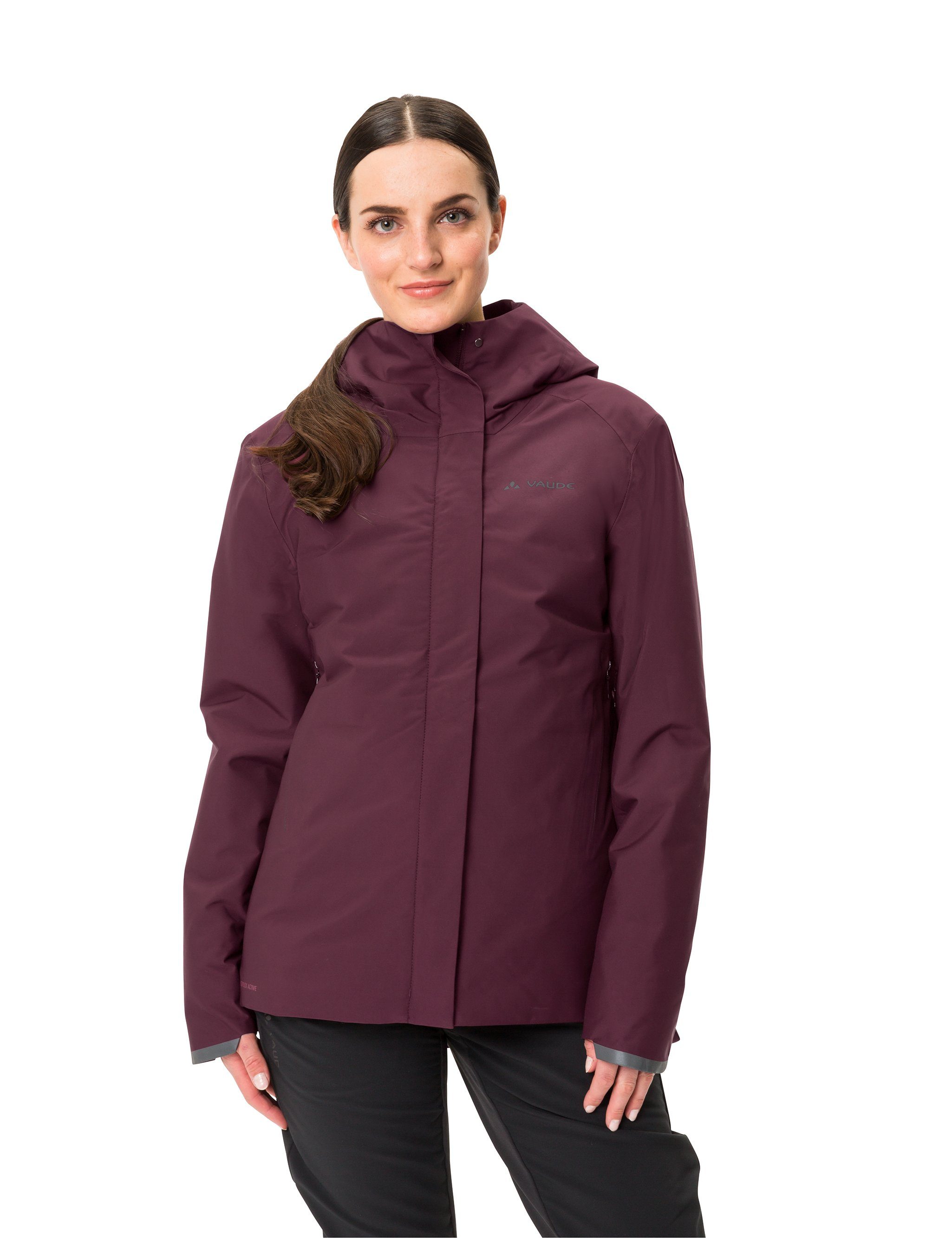 Jacket Warm kompensiert cassis Outdoorjacke (1-St) VAUDE Rain Klimaneutral Women's Cyclist