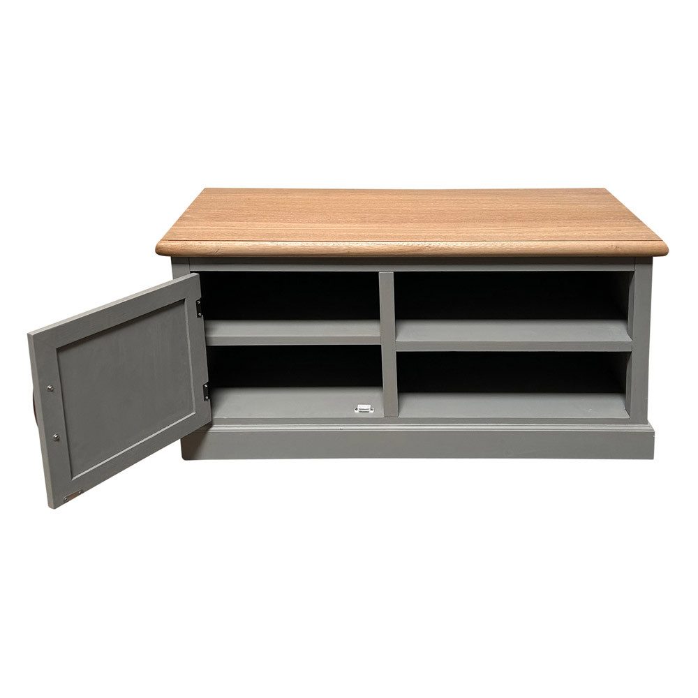 Grafelstein Kommode Flurschrank FARMHOUSE grau braun Sitzbank Schuhschrank Landhausmöbel m