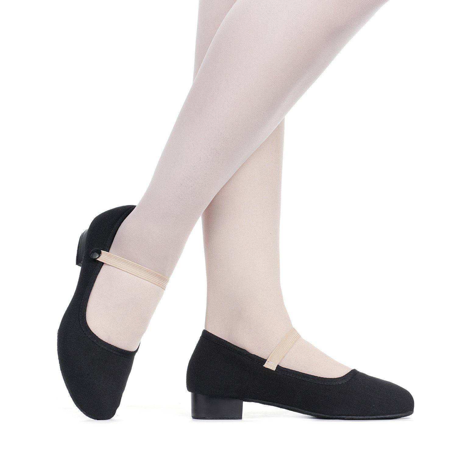 tanzmuster Charakterschuhe Rita 2,5 cm Absatz Tanzschuh Ballettschläppchen für Mädchen
