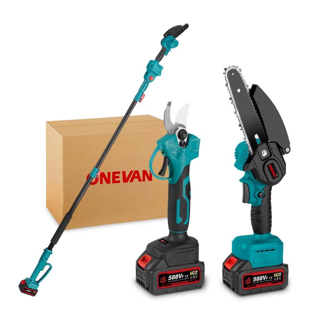 ONEVAN Akku-Hochentaster Akku-Astschere 3 in 1 Akku Teleskop Baumschere Ele günstig online kaufen