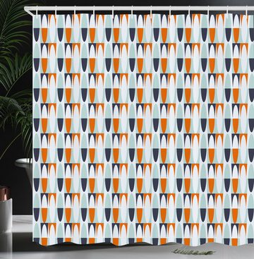 Abakuhaus Duschvorhang Moderner Digitaldruck mit 12 Haken auf Stoff Wasser Resistent Breite 175 cm, Höhe 180 cm, Abstrakt Bicolor Runde Lange Formen