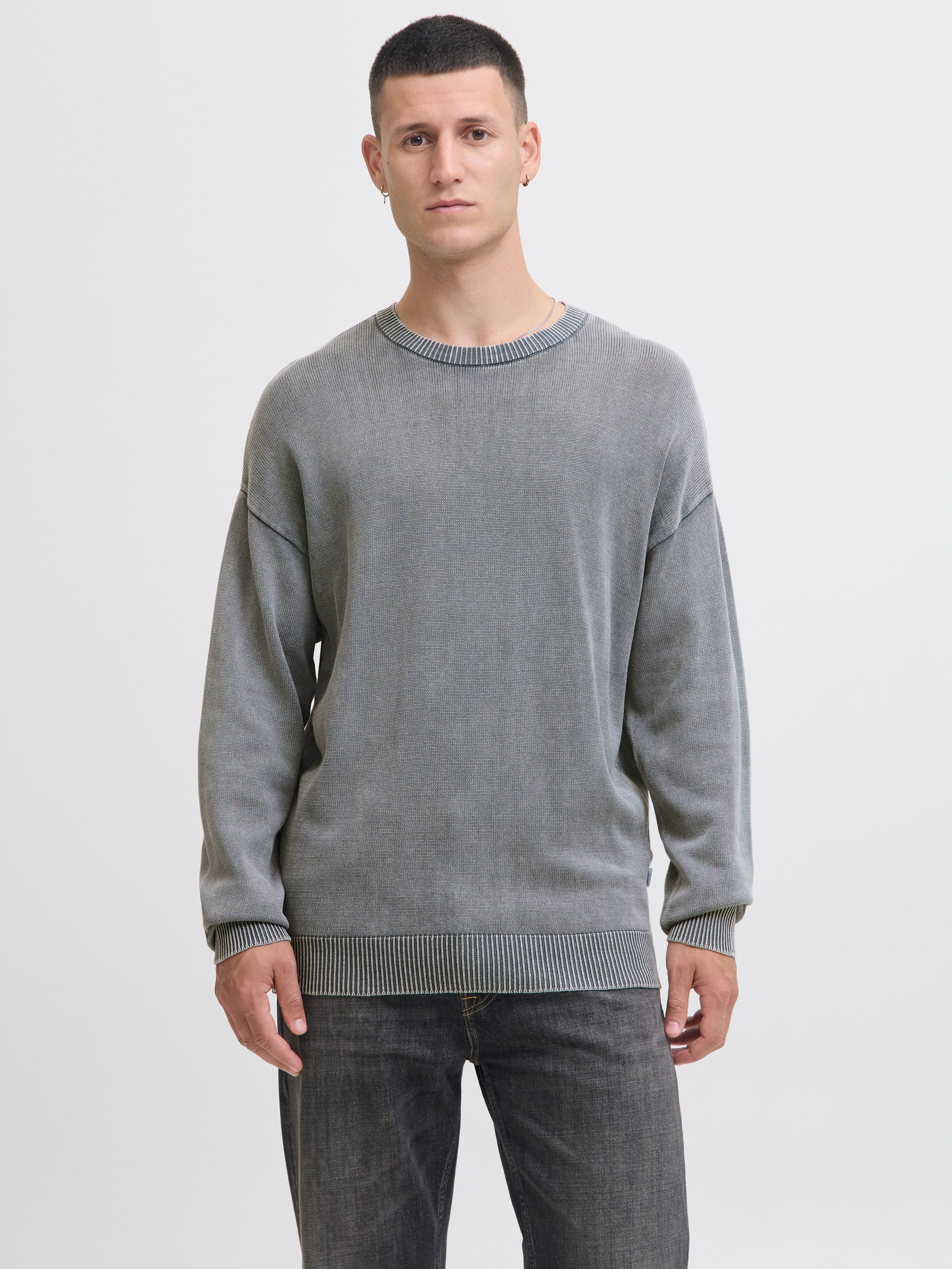Jack & Jones Rundhalspullover JJECHARGE FADED KNIT CREW NECK NOOS günstig online kaufen