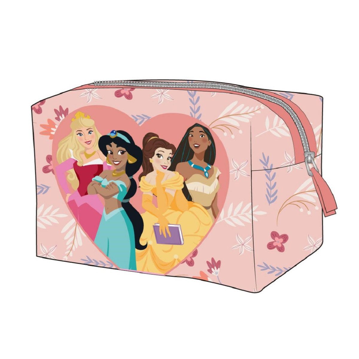 Cerda Kulturbeutel Disney Princess für Kinder Kosmetiktasche 7,5×10×18 cm aus Kunstleder