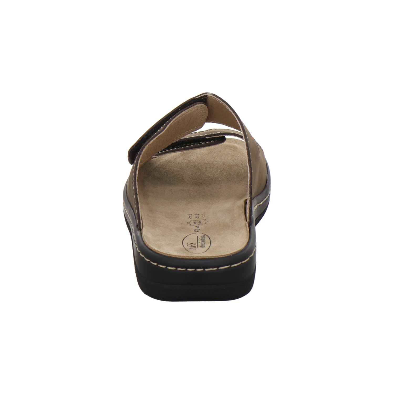 AFS-Schuhe 3502 Pantolette für Herren Leder mit aus tabak Wechselfußbett