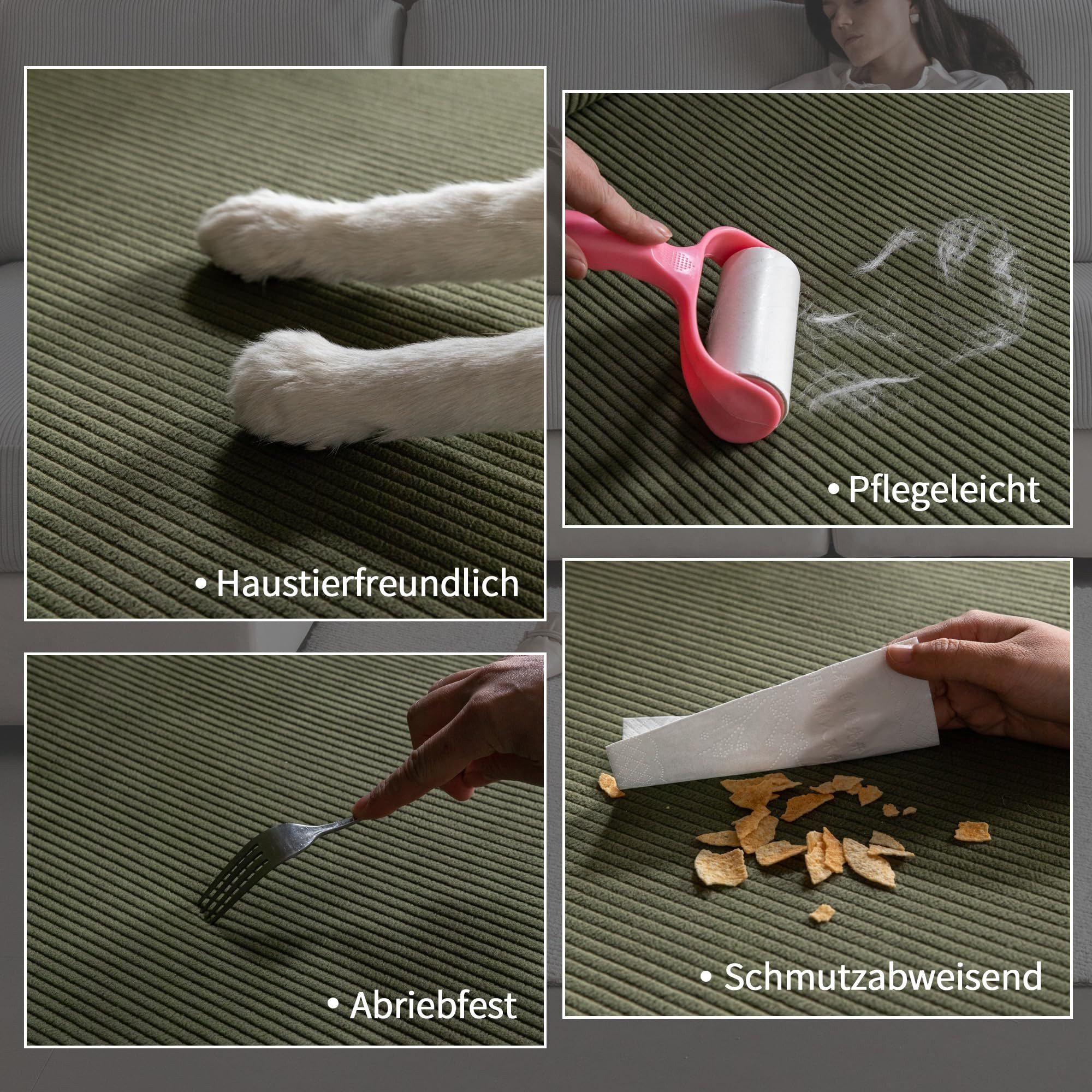 Coonoor Sofahusse 1/2/3/4 Sitz, Stretch Sofa Sitzkissenbezug, Rutschfester günstig online kaufen