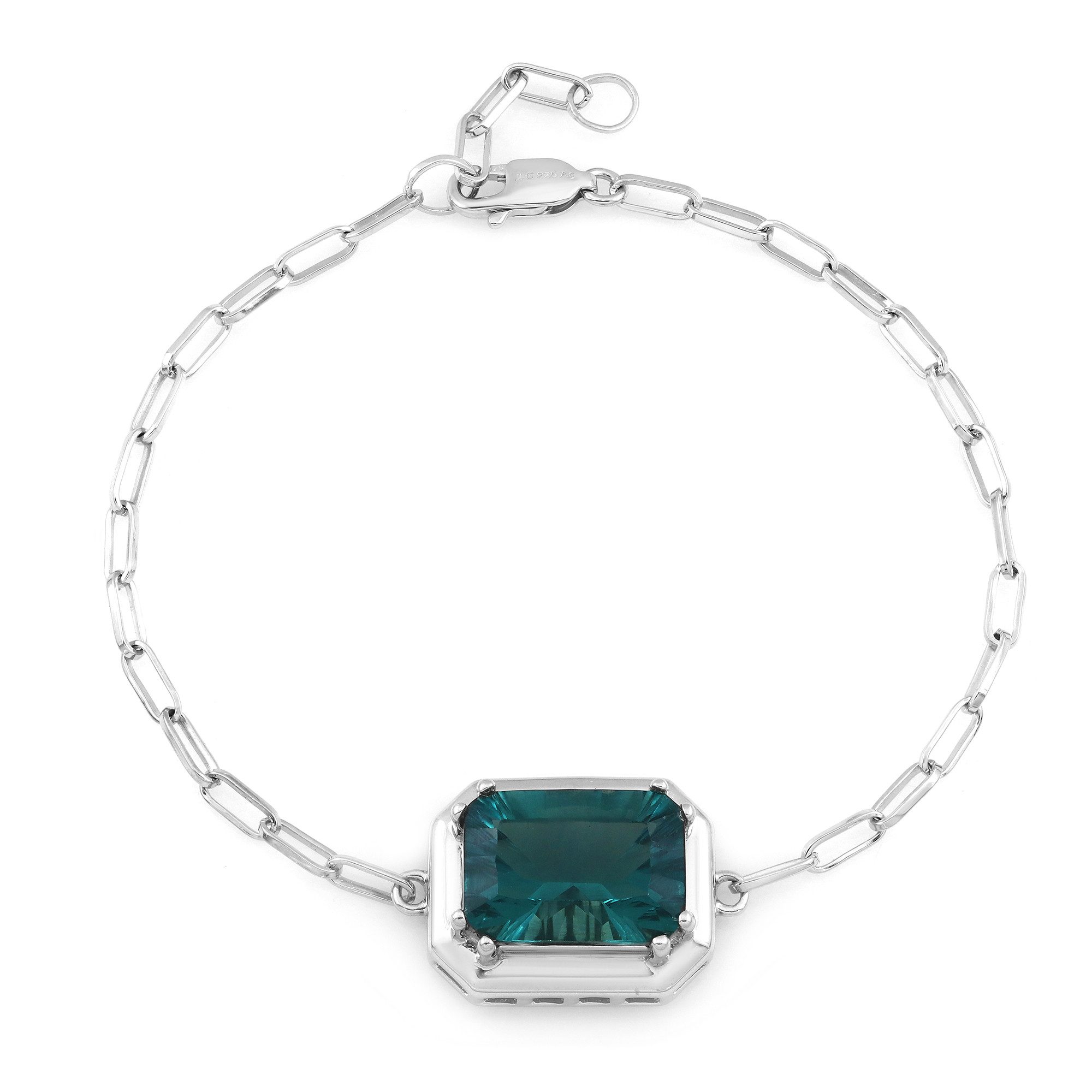 Cavill Silberarmband Armband aus Petrol-Fluorit und Silber (1-tlg)