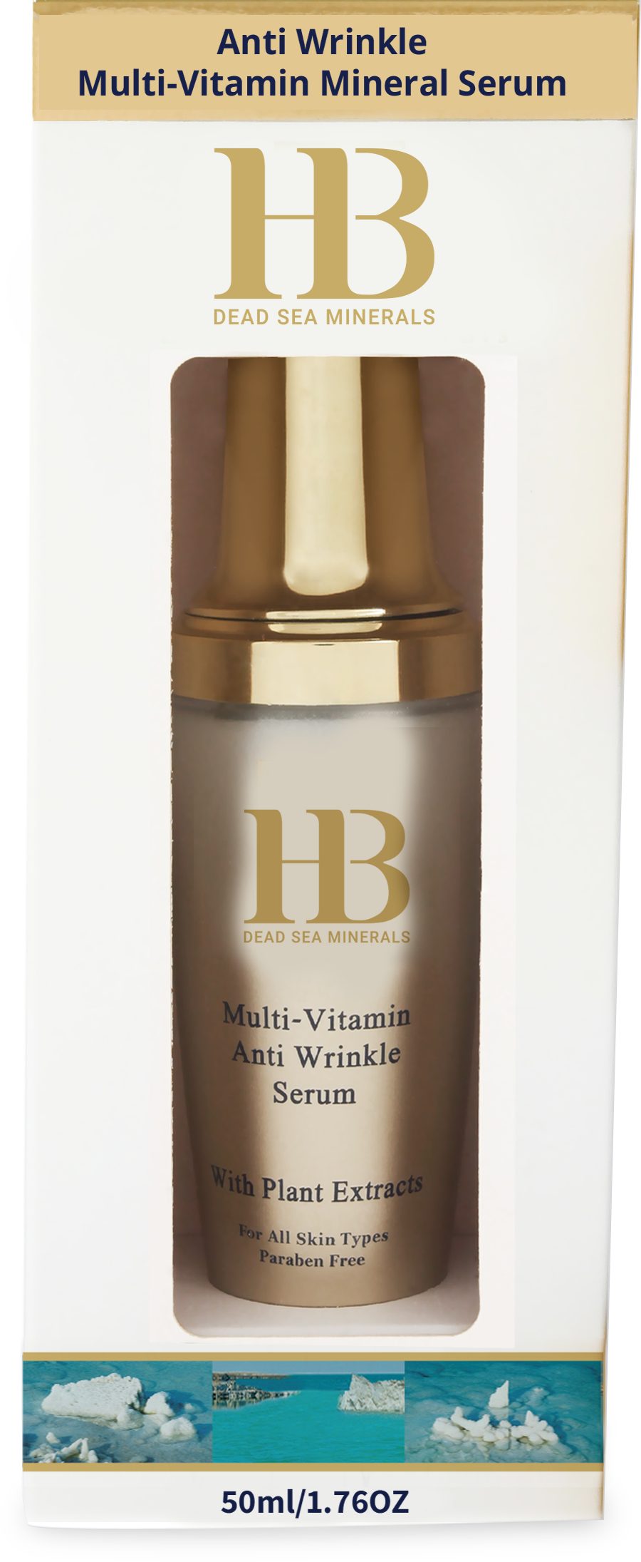 H.B. Dead Sea Minerals Gesichtsserum Health&Beauty Anti-Falten Vitaminserum mit Totes-Meer-Mineralien 50ml
