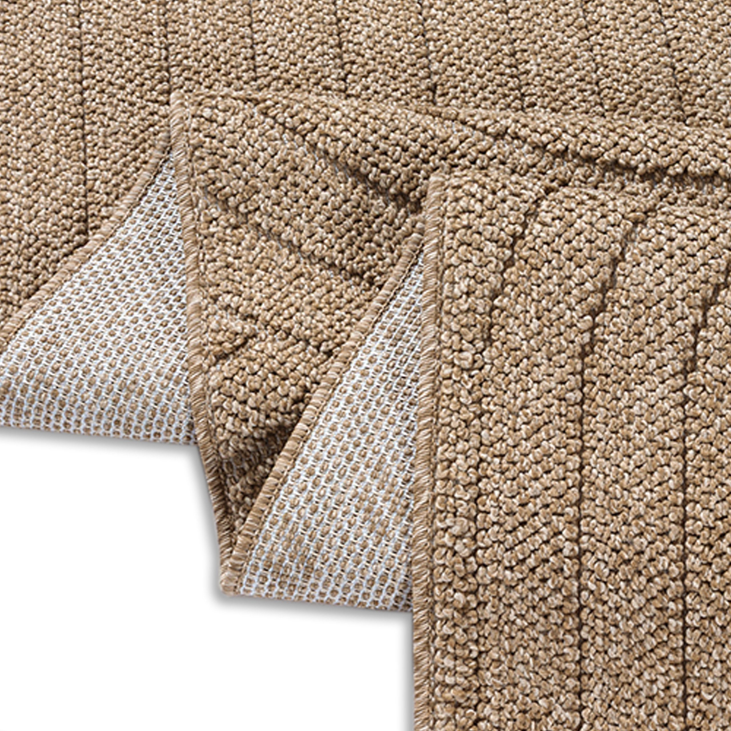 TeppichHome24 Outdoorteppich Teppich In- und Outdoor mit Kreislinien-Muster in Beige, rechteckig – Bild 4 von 5