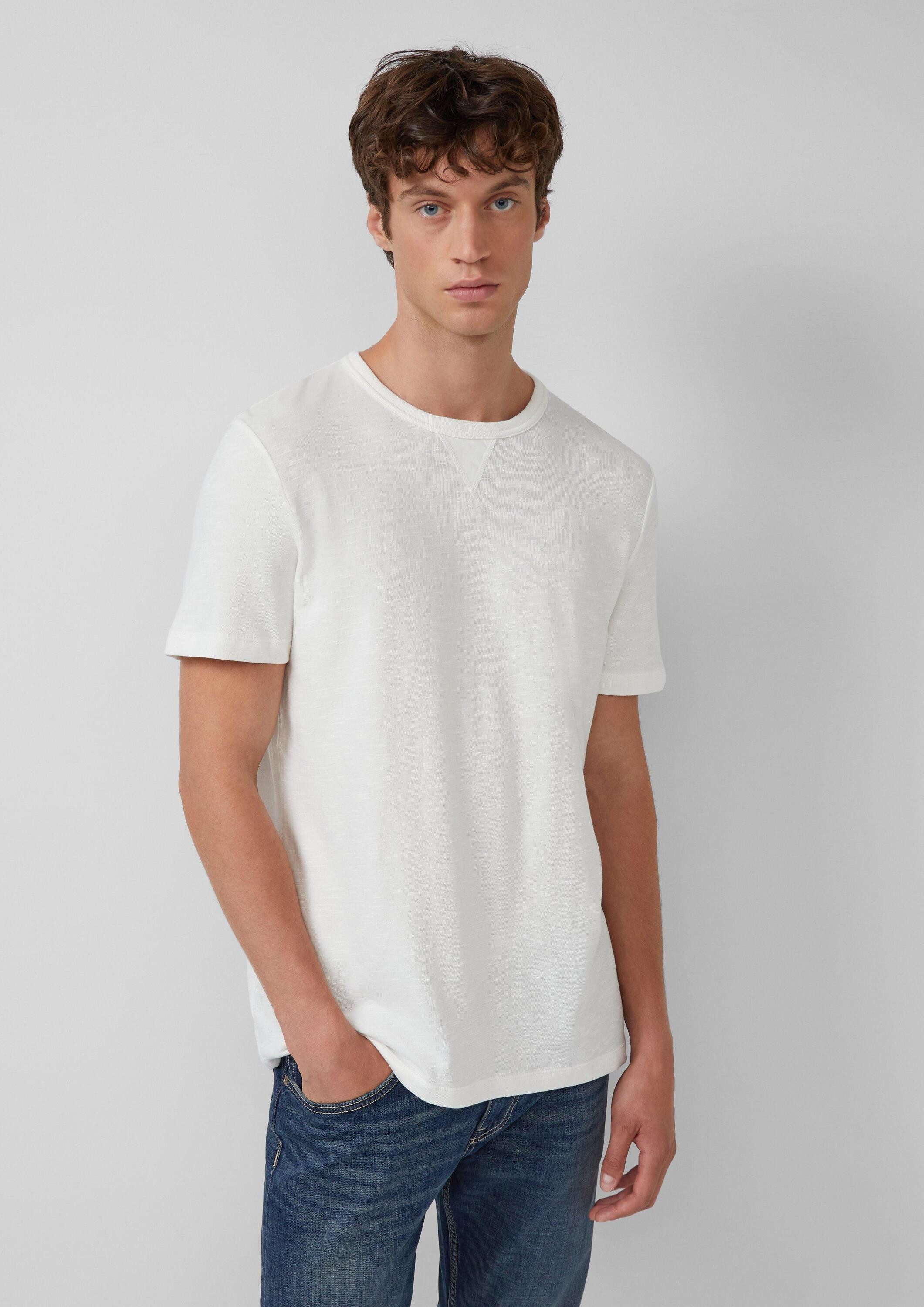 s.Oliver Kurzarmshirt T-Shirt T-Shirt aus Heavy Jersey mit Flammgarnstruktu günstig online kaufen