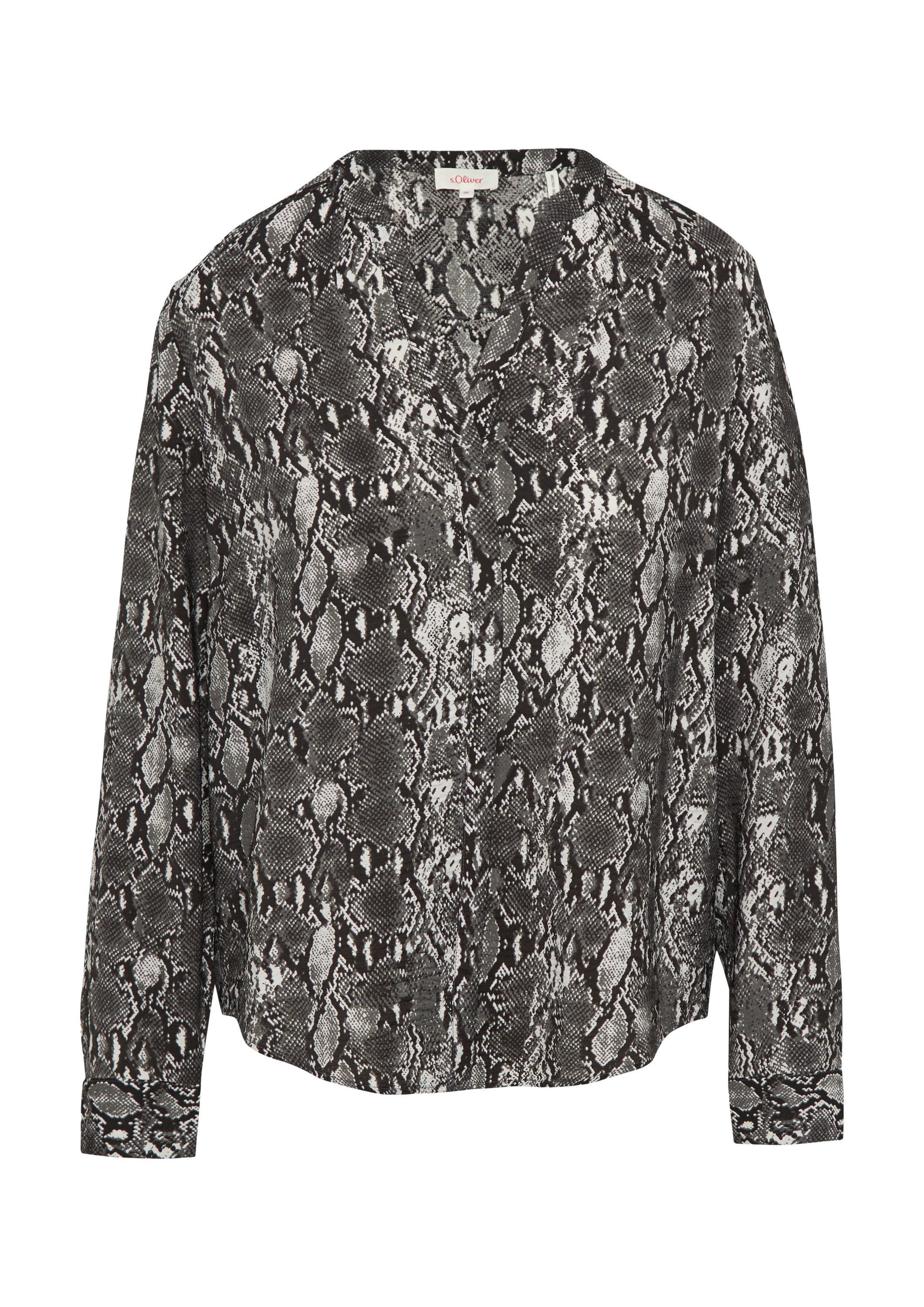 s.Oliver Langarmbluse Bluse Strukturierte Bluse aus Viskosemix günstig online kaufen