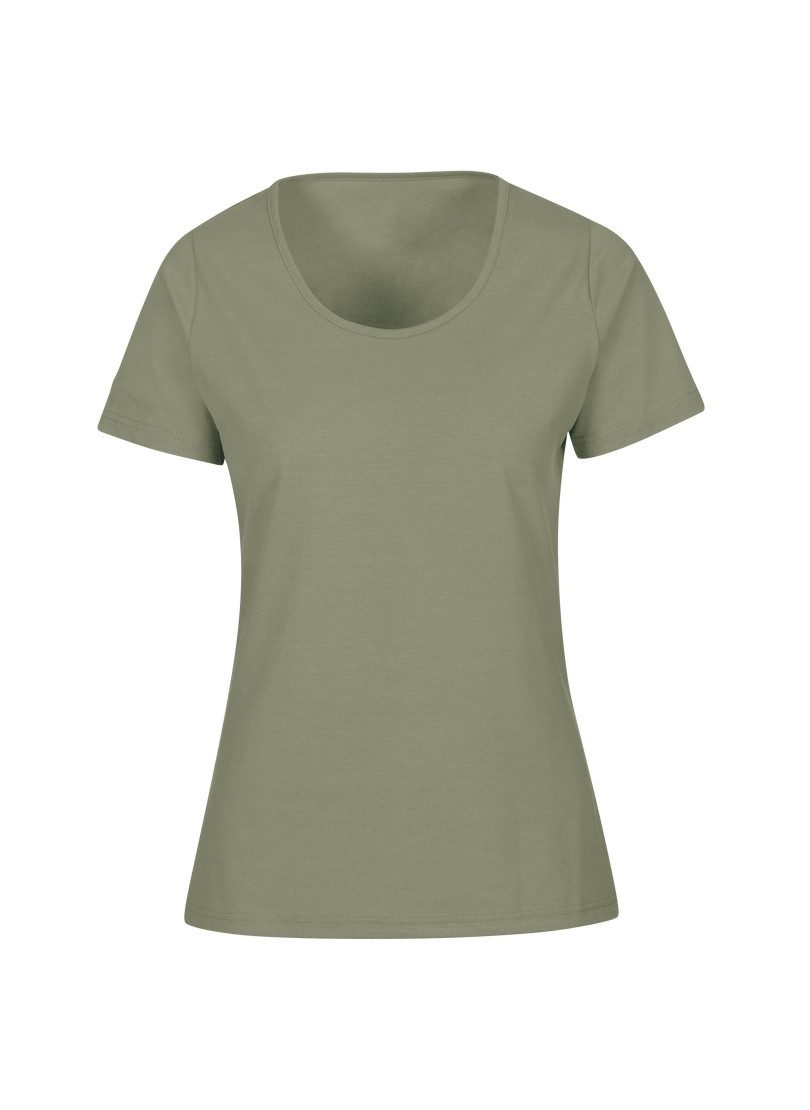 Trigema T-Shirt TRIGEMA Damen T Shirt aus Biobaumwolle (1-tlg) günstig online kaufen