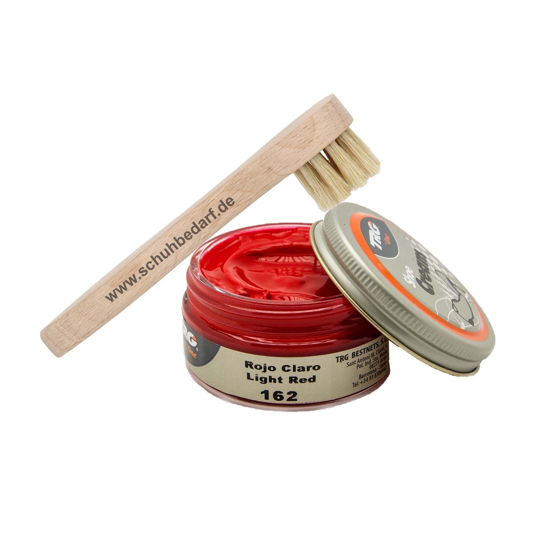 Langlauf Schuhbedarf TRG Schuhcreme Glastiegel + Auftragsbürste Schuhcreme