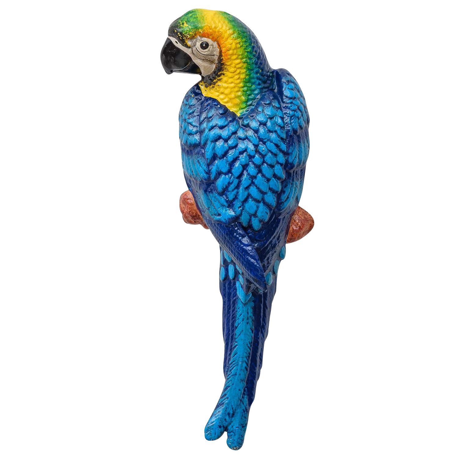 Aubaho Dekofigur Eisenfigur Papagei Ara Statue Figur Skulptur Eisen Antik-Stil 35cm lin | Dekofiguren