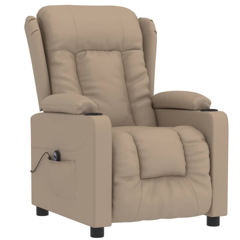 vidaXL Sessel Relaxsessel Elektrisch Cappuccino-Braun Kunstleder günstig online kaufen