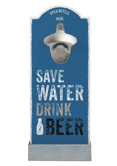 Contento Flaschenöffner »Save Water«, für die Wand