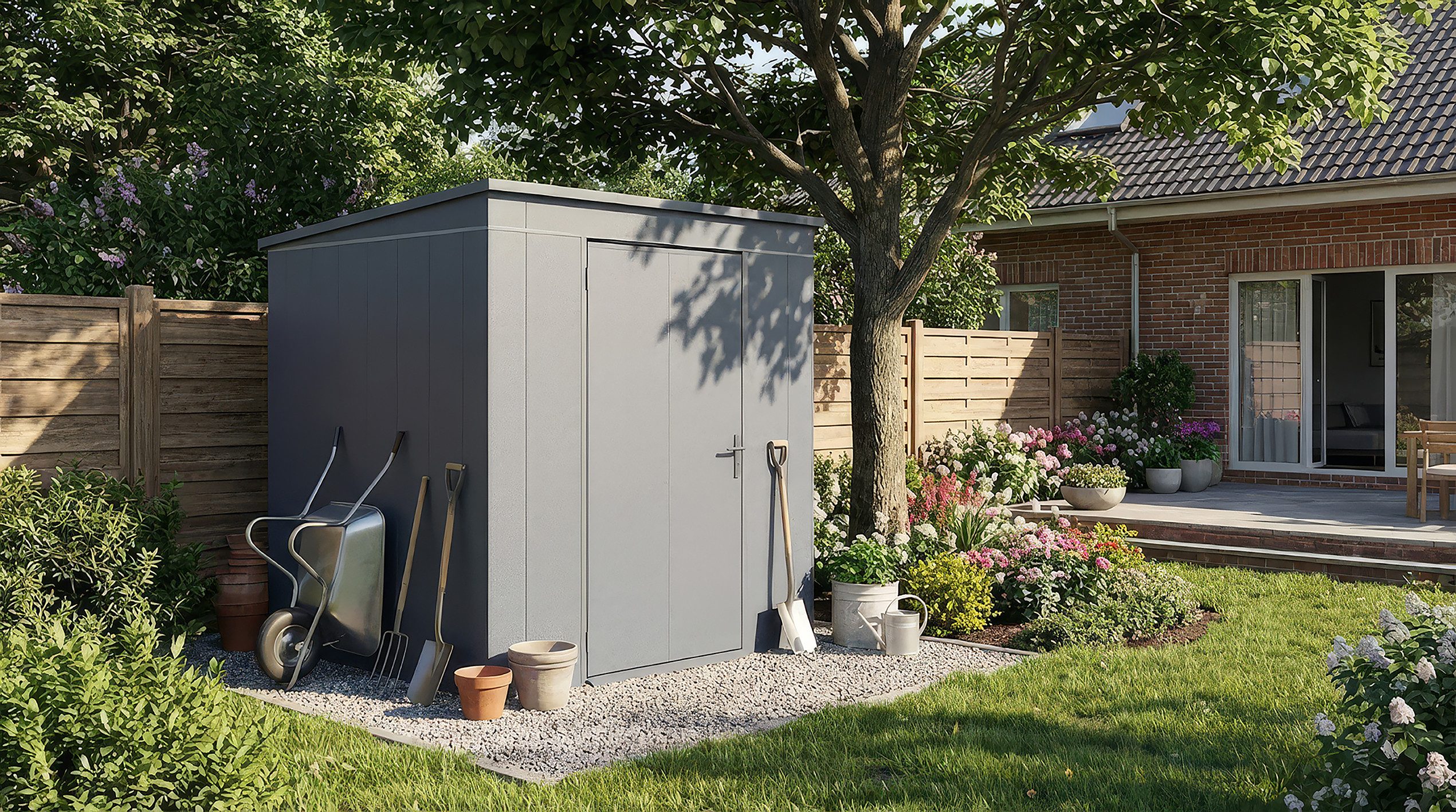 weka Gerätehaus Gary 3, BxT: 192x198 cm, Metall pulverbeschichtet, Größe 3