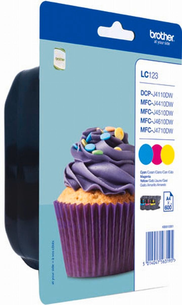 Brother Tintenpatronen LC-123 Rainbowkit (je 1x M/C/Y) Tintenpatrone
