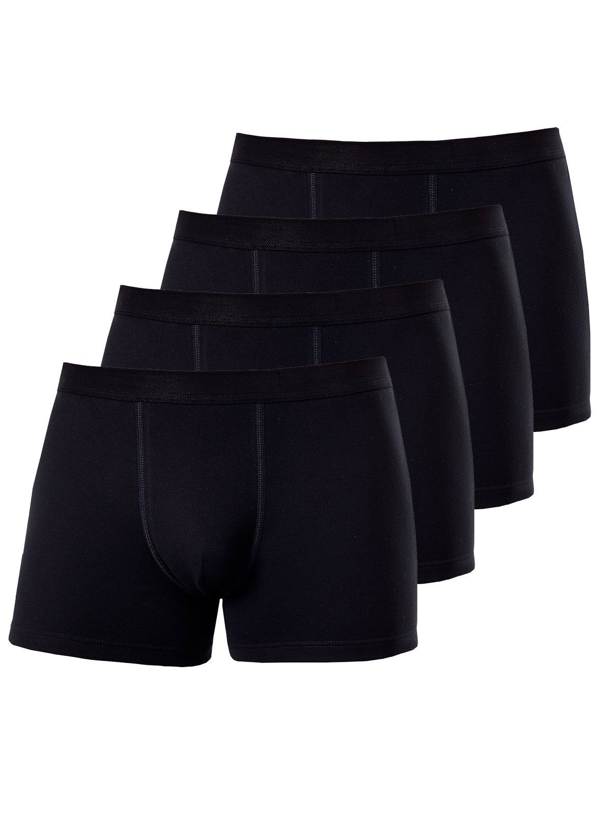 KUMPF Retro Pants 4er Sparpack Herren Pants Bio Cotton (Spar-Set, 4-St) - schwarz