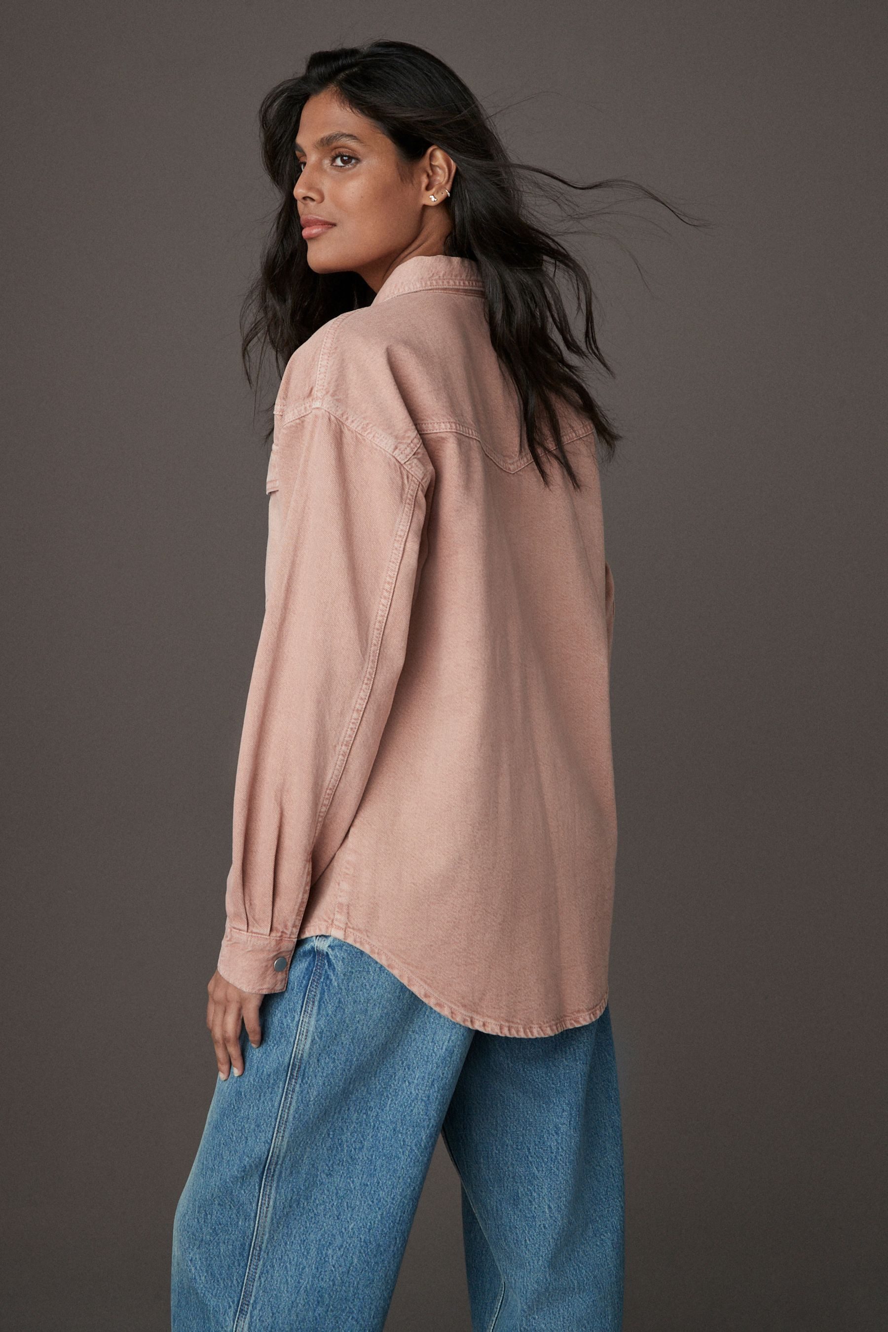 Next Jeanshemd Enge Jeansbluse im Westernstil günstig online kaufen