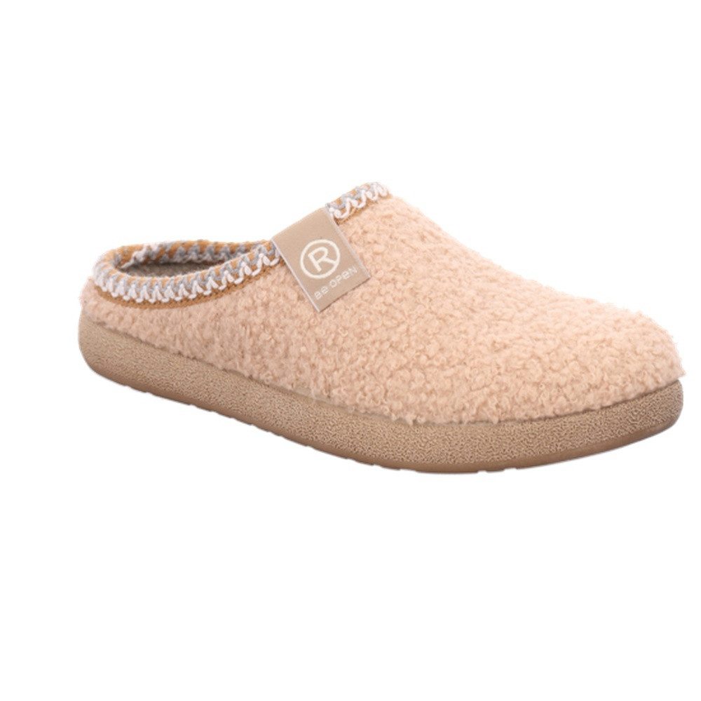 Rohde Tortora Pantoffel Hausschuh, Komfortschuh in modischem Sherpa-Look