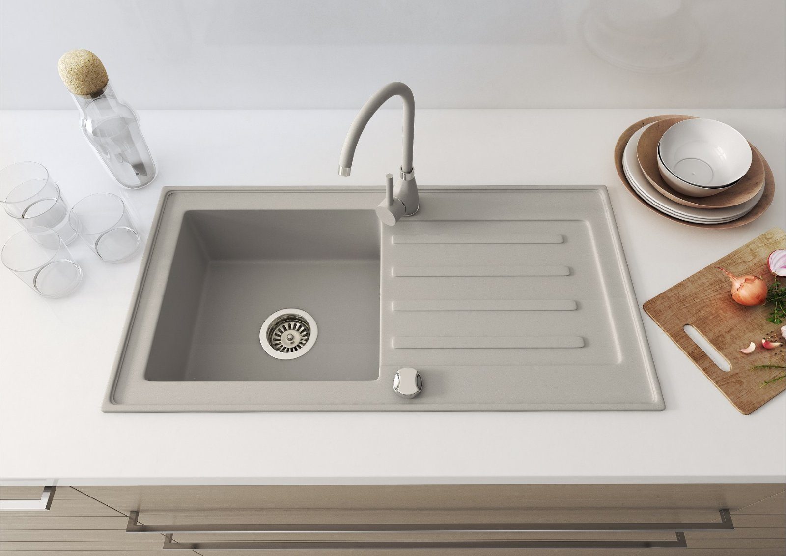 Faizee Möbel Granitspüle Hochwertige Graniteinbauspüle Alisha günstig online kaufen