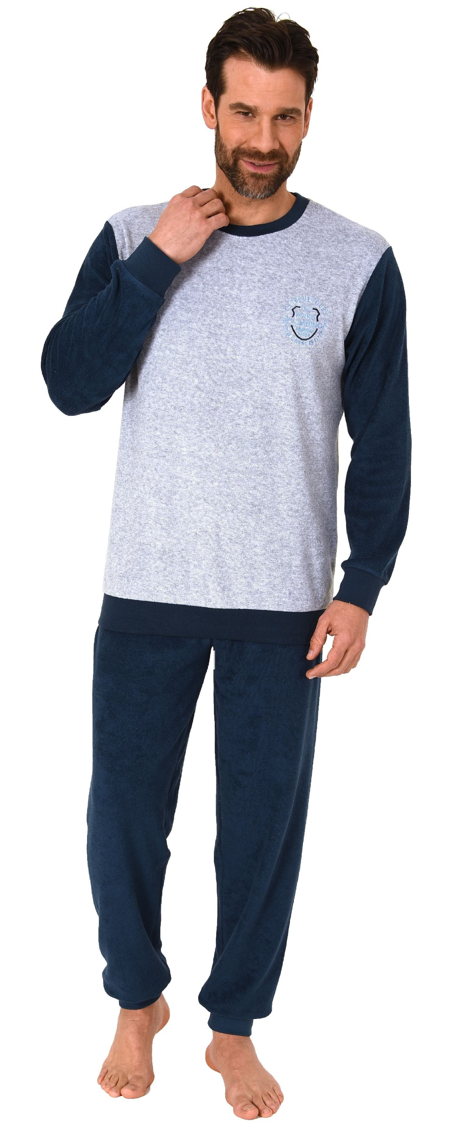 Normann Pyjama Herren Frottee Pyjama langarm günstig online kaufen