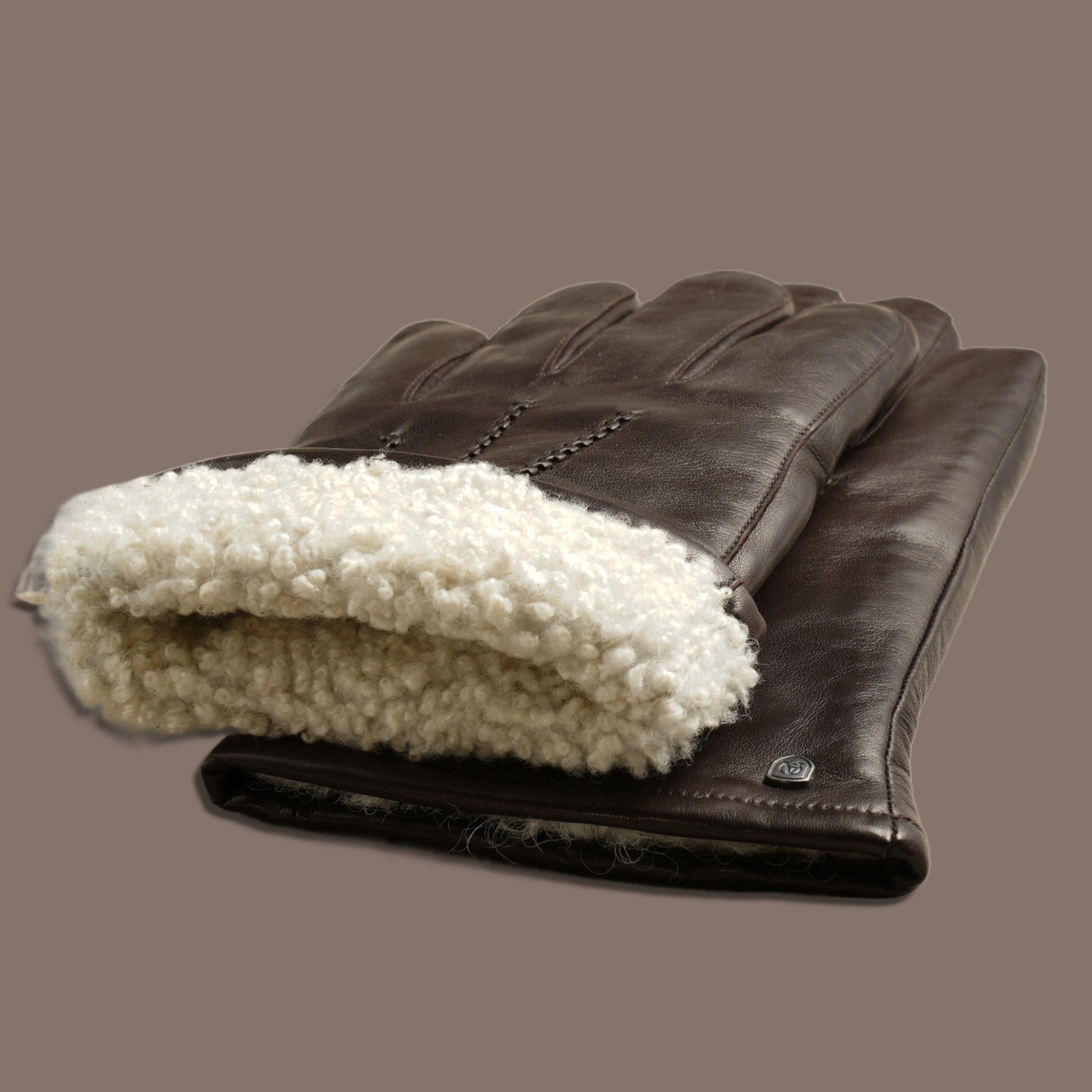 AKAROA Lederhandschuhe DAN mit Lammfellfutter