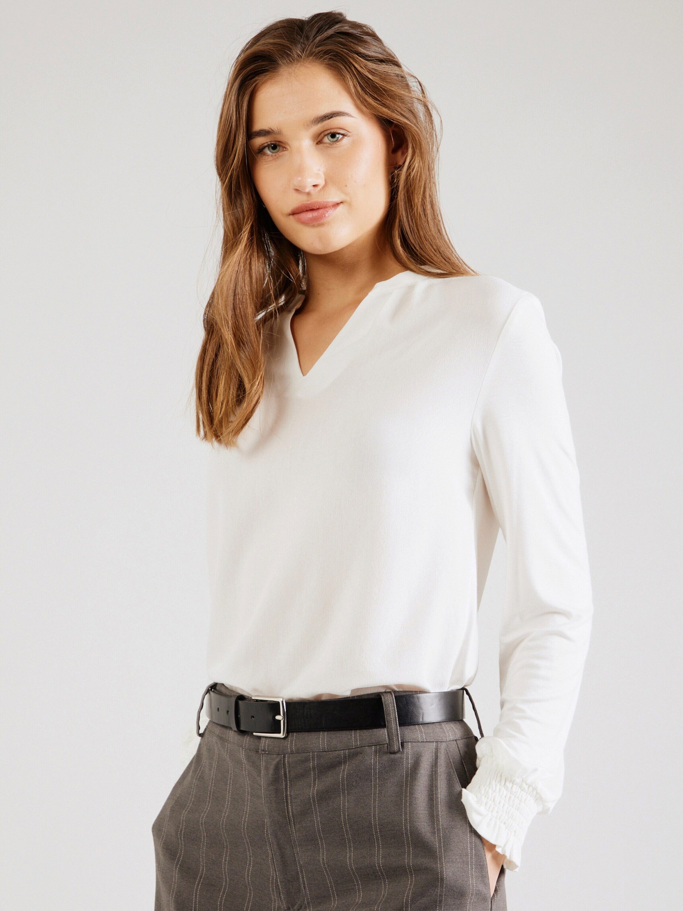 MORE&MORE Langarmbluse (1-tlg) Drapiert/gerafft