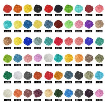Handi Stitch Streudeko 60k Diamantmalerei Aufbewahrungsbox - Bastel- und DIY-Set, 60k Diamond Painting Storage Box - 60 Colors & 64 Containers