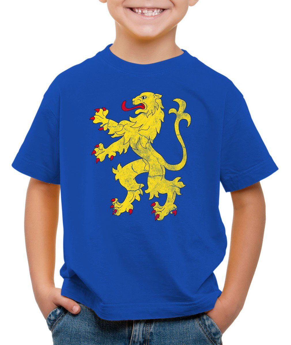 style3 PrintShirt Kinder TShirt Sheldon Apartment Flag Flagge löwe