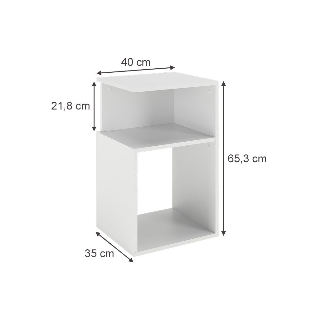 Vicco Nachtschrank Elios, Weiß, 2er Set günstig online kaufen