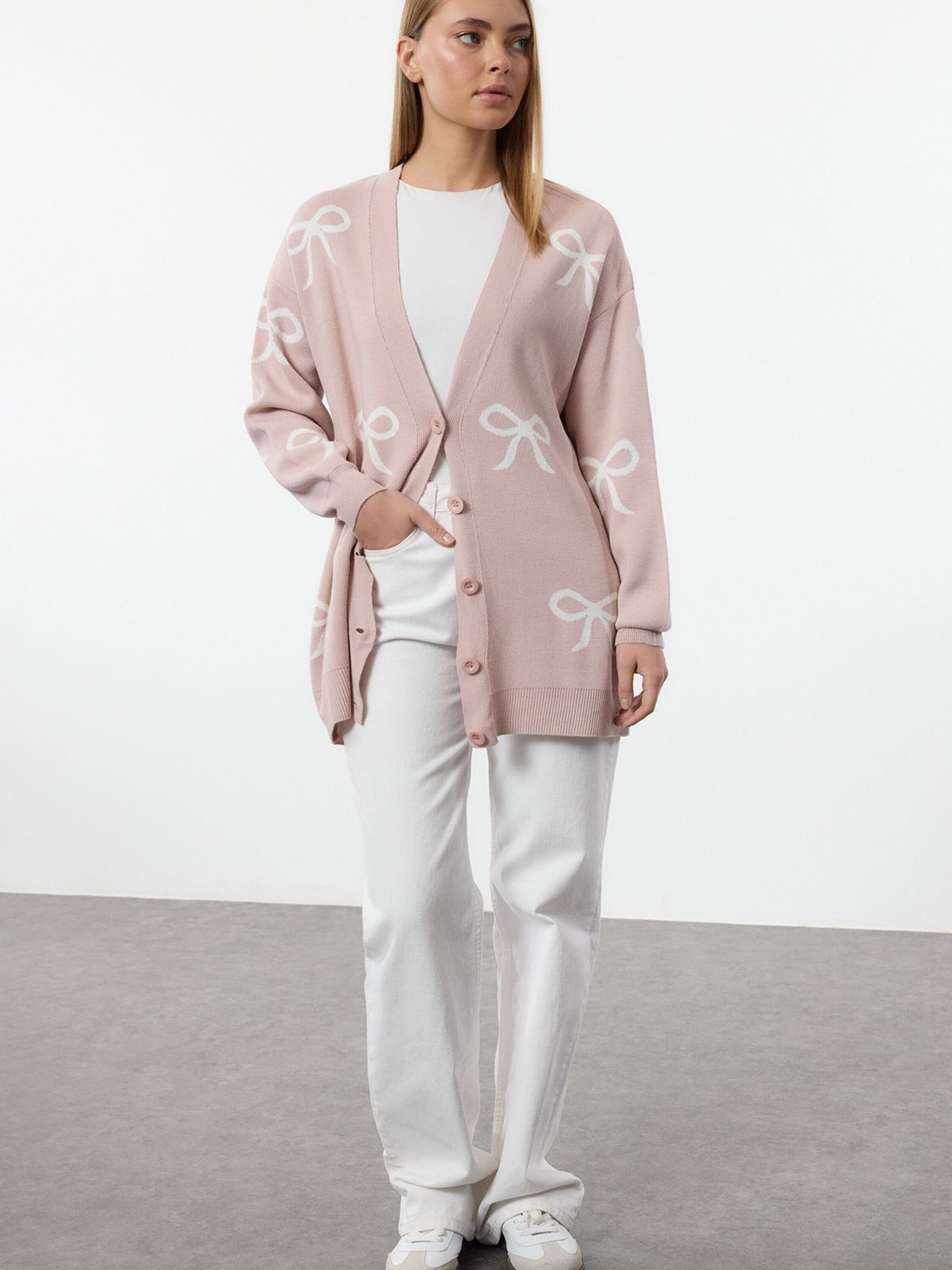 Trendyol Strickjacke Hijab (1-tlg) Plain/ohne Details