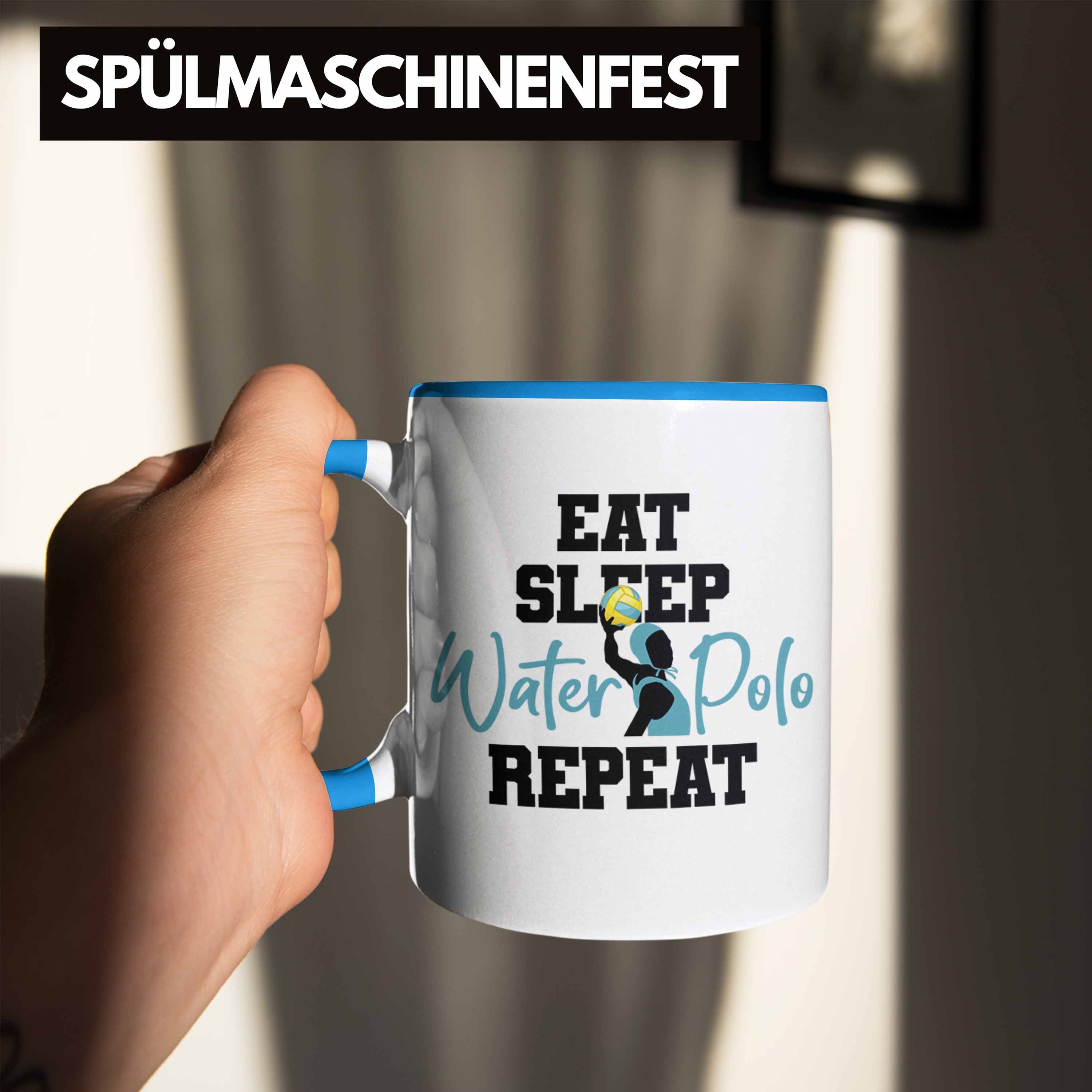 Blau Wa Geschenk Tasse Polo Tasse Water Geschenkidee Sleap Trendation Eat Wasserball-Spieler